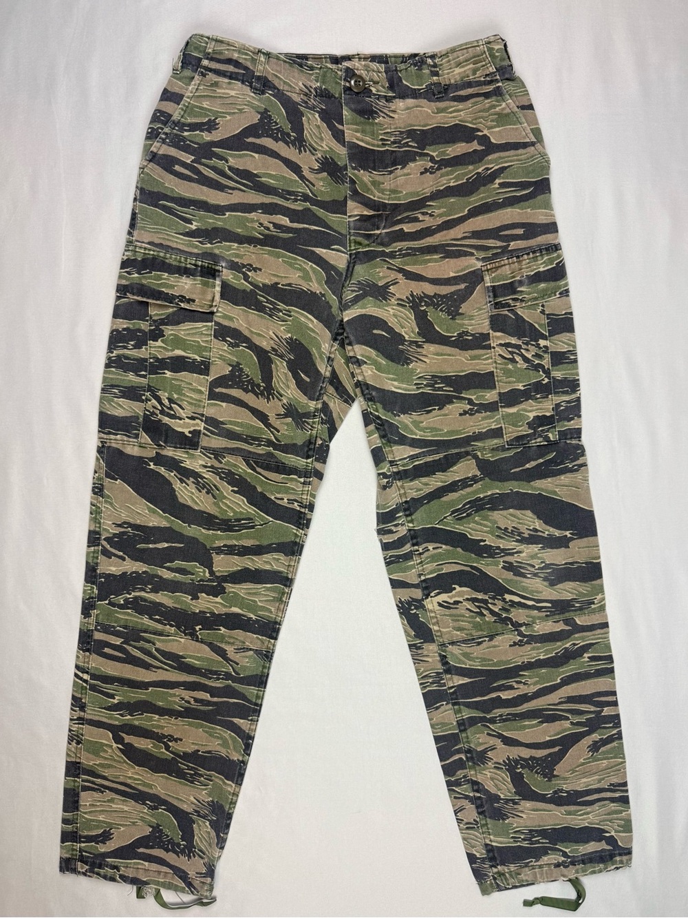 Vtg Tru Spec Mens Tiger Stripe Camo BDU Pants Small x 30 Military Cargo A8